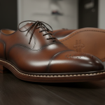 The unmistakable anatomy of a Goodyear welted shoe — built to be resoled for generations.