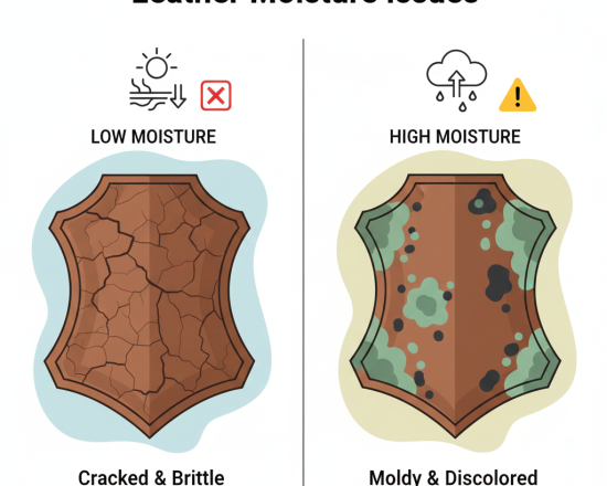 Effects of improper moisture on leather in footwear