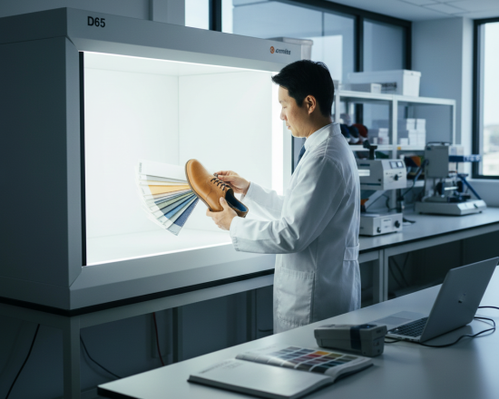 Professional color matching lab using D65 booth and Pantone TCX standards