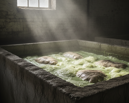 Liming swells collagen in leather manufacturing