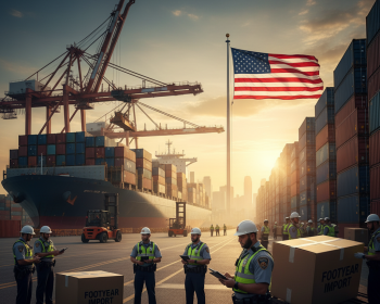 U.S. footwear imports at port