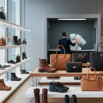 Luxury leather boots and bags displayed under perfect D65 daylight with Pantone TCX guides – the gold standard of color consistency in footwear