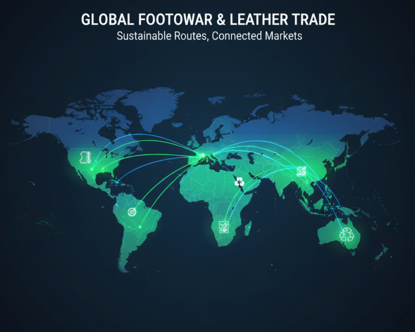 Global footwear and leather industry news highlights from November 2025, focusing on trade and sustainability trends