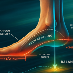 Foot under load illustrating dynamics, support, and expansion for optimal fitting.