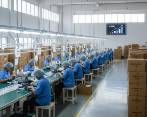 Indonesian footwear factory achieving 18% export growth despite U.S. tariffs.