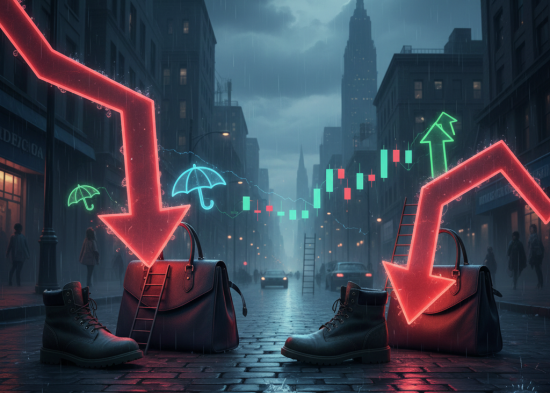 Visualization of losers in leather and footwear stocks.