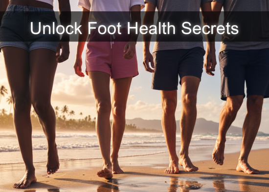 People walking barefoot demonstrating foot biomechanics