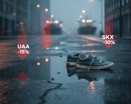 Illustration of footwear stock losers amid economic headwinds