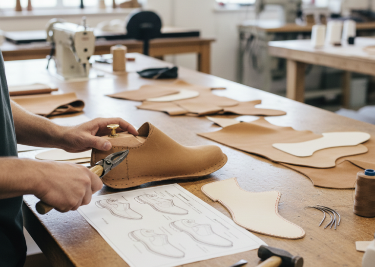 Markings for Lining Stitching and Lasting Allowance in Veldtschoen Construction