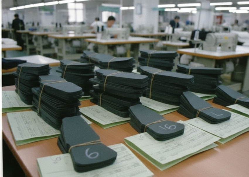 Match marking of leather upper components in footwear manufacturing