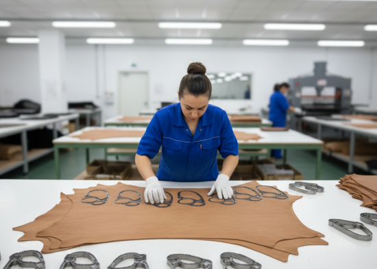 Spatial awareness in leather cutting