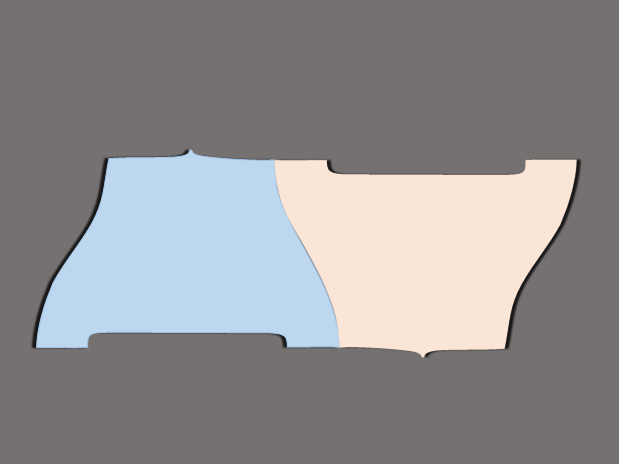 Economical counter lining cutting layout with zero material waste