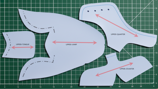 Upper Component Cutting Direction showing Line of Tightness