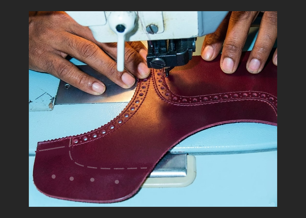 Silver pen guide marking technology in footwear manufacturing