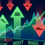 Footwear and leather stocks performance visualization