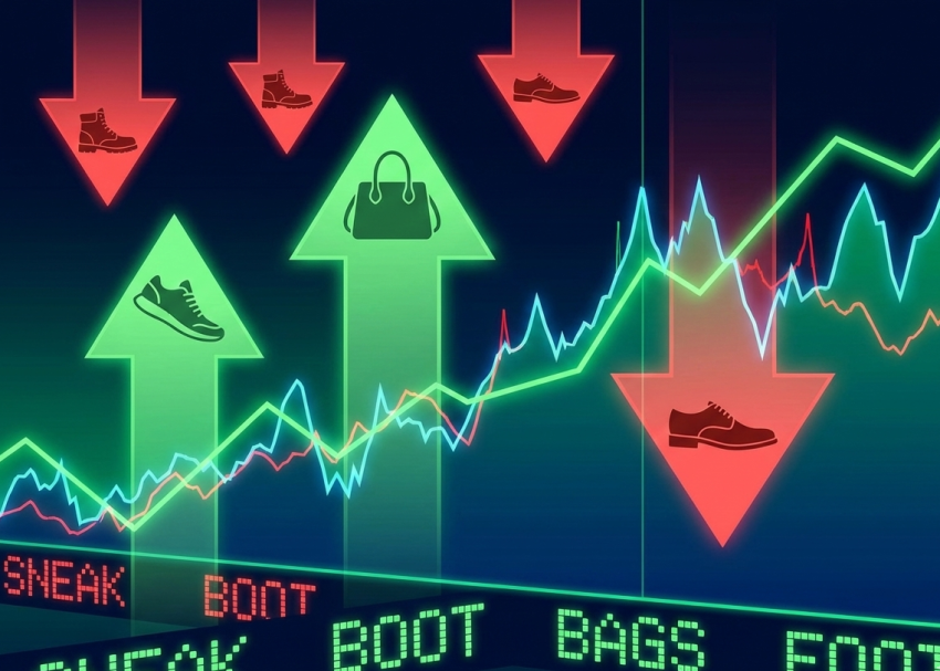 Footwear and leather stocks performance visualization