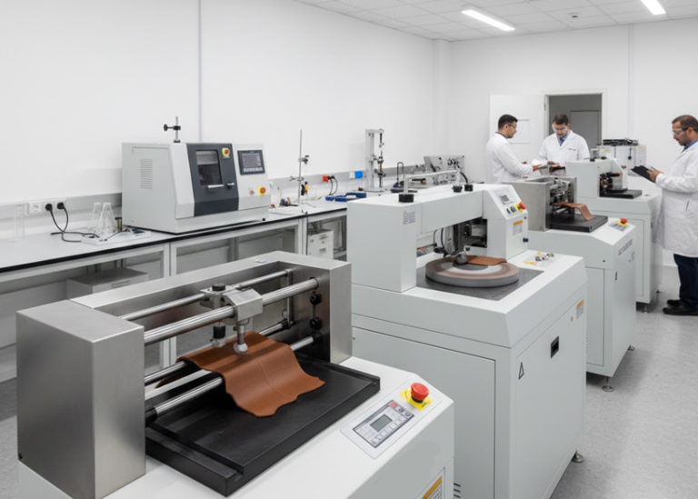 Footwear upper material testing laboratory