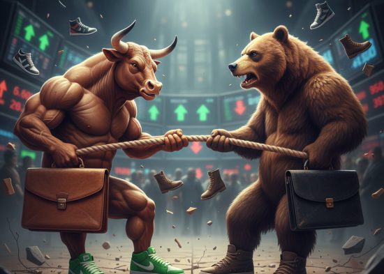 Bull and Bear Footwear Battle
