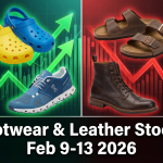 Global footwear and leather stocks performance February 2026