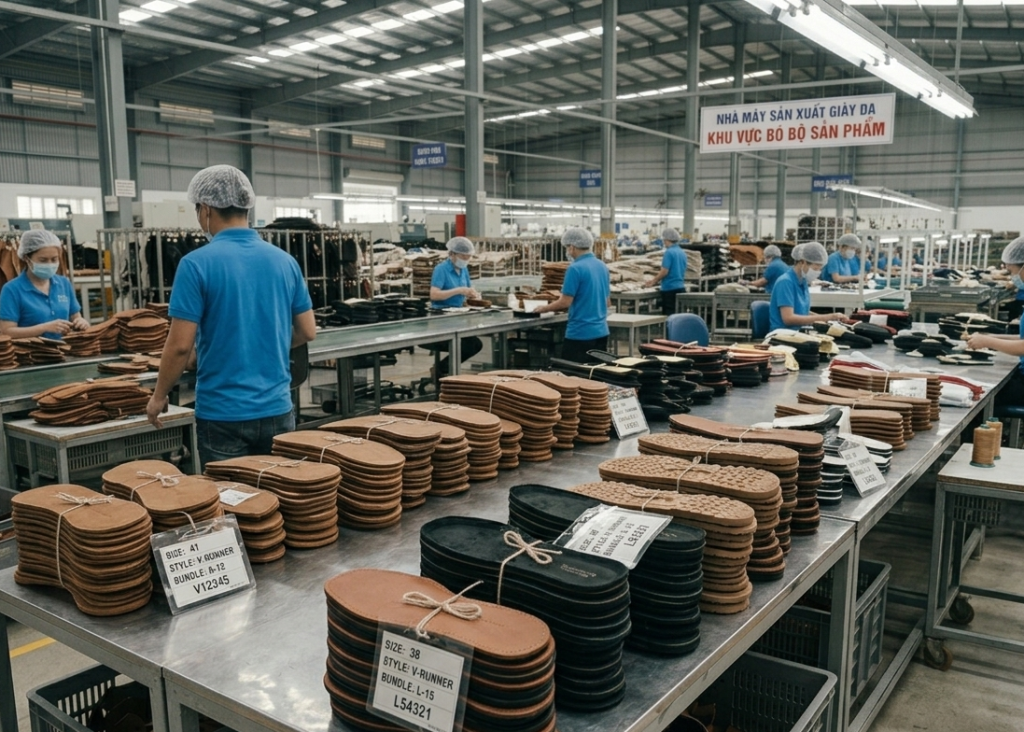 Identification slips attached to component bundles