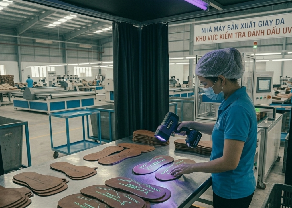 UV marking system in footwear