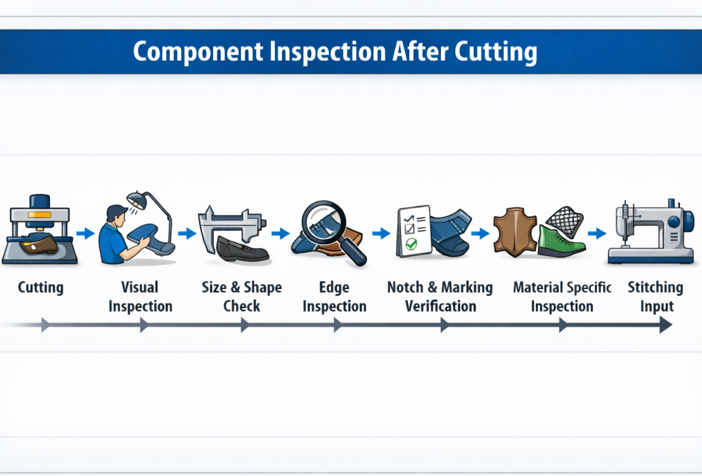 Cut component inspection process flow chart