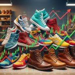 Sneakers and boots market illustration