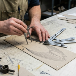 Pantograph and hand grading tools used in footwear pattern engineering