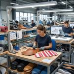 Footwear component pairing leather and synthetic