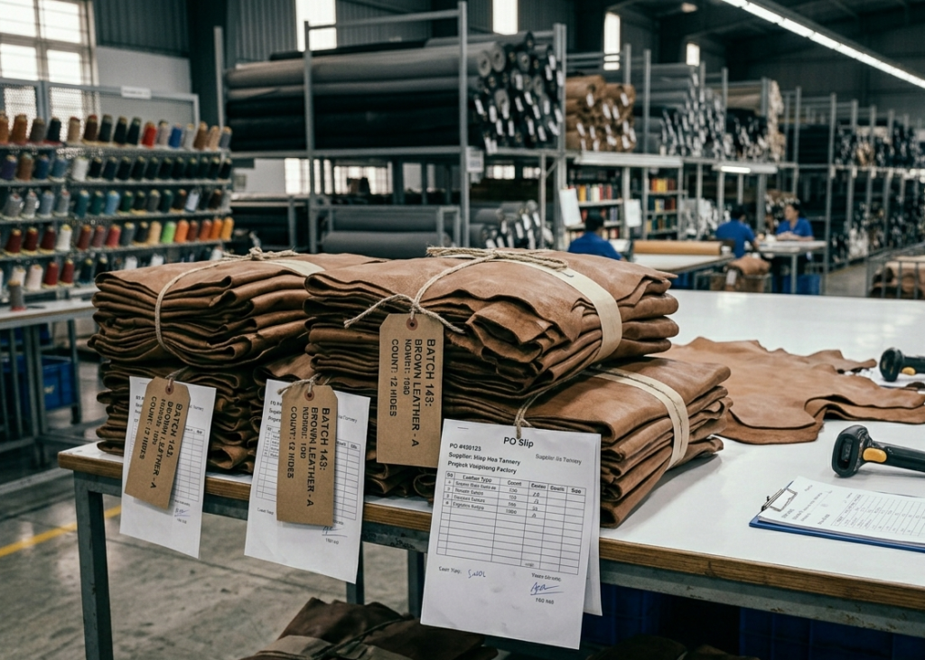 Leather bundling for cutting process