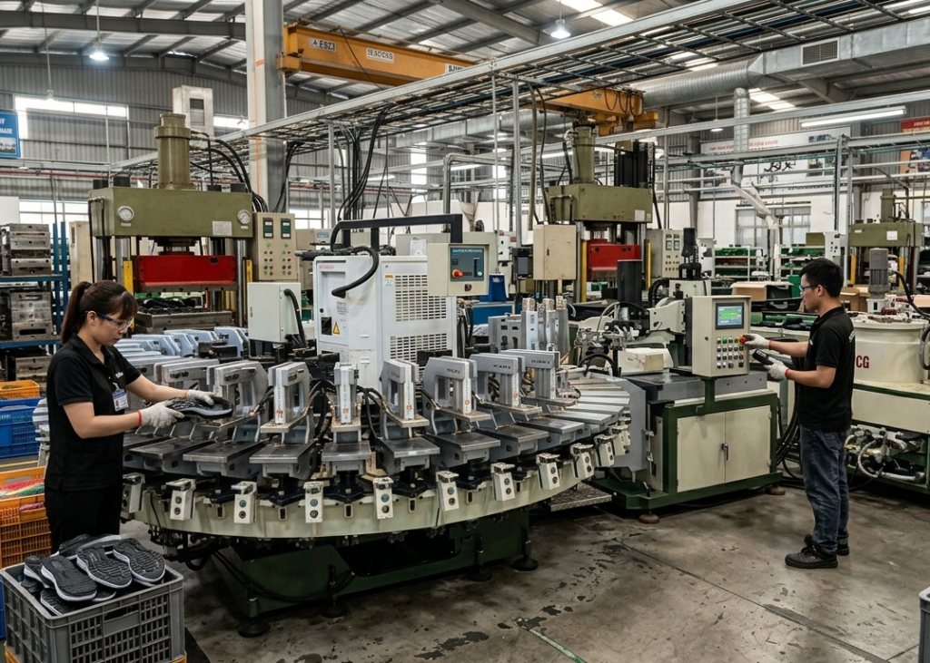 rotary pu injection machine footwear