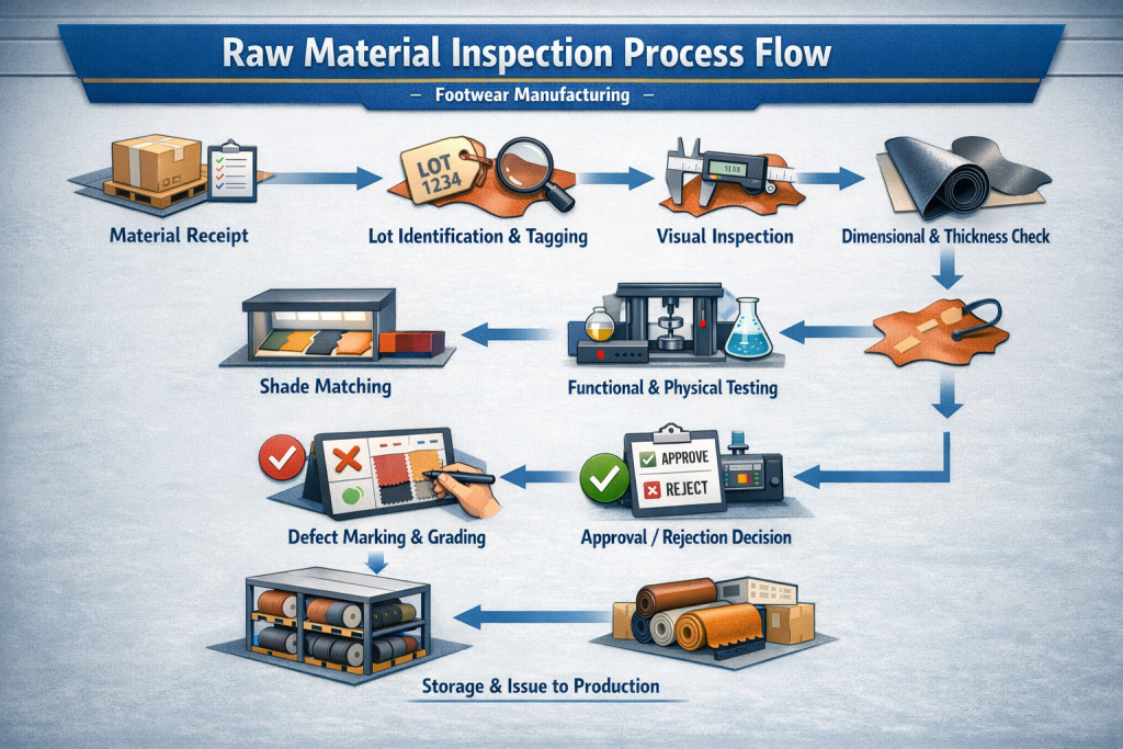 Raw Material Inspection Process Flow Chart