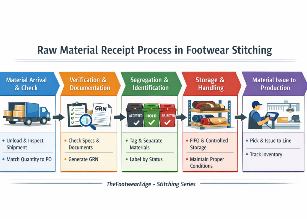 Raw Material Receipt Process Flow chart