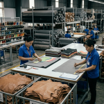 Raw material preparation and issuing for cutting in footwear factory