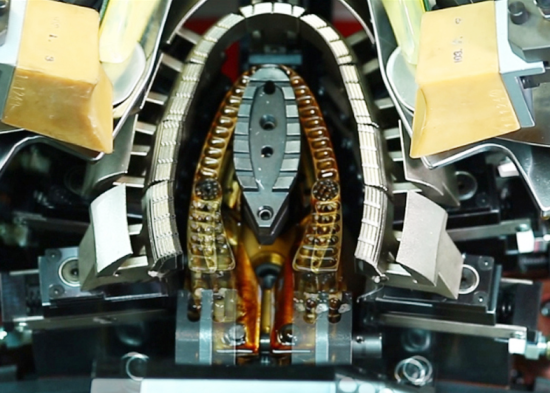 Close up view Forepart Lasting machine Pincers