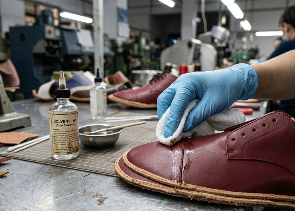 Surface cleaning of shoe upper