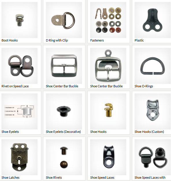 Eyelets & Trims used in Footwear Manufacturing