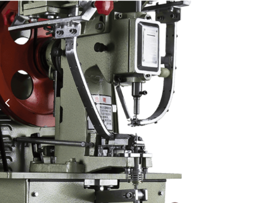Close-up view of Eyeleting Machine