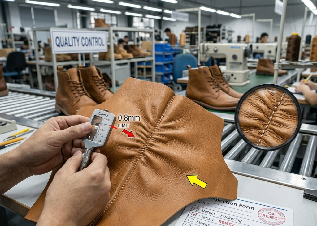 Seam puckering defect