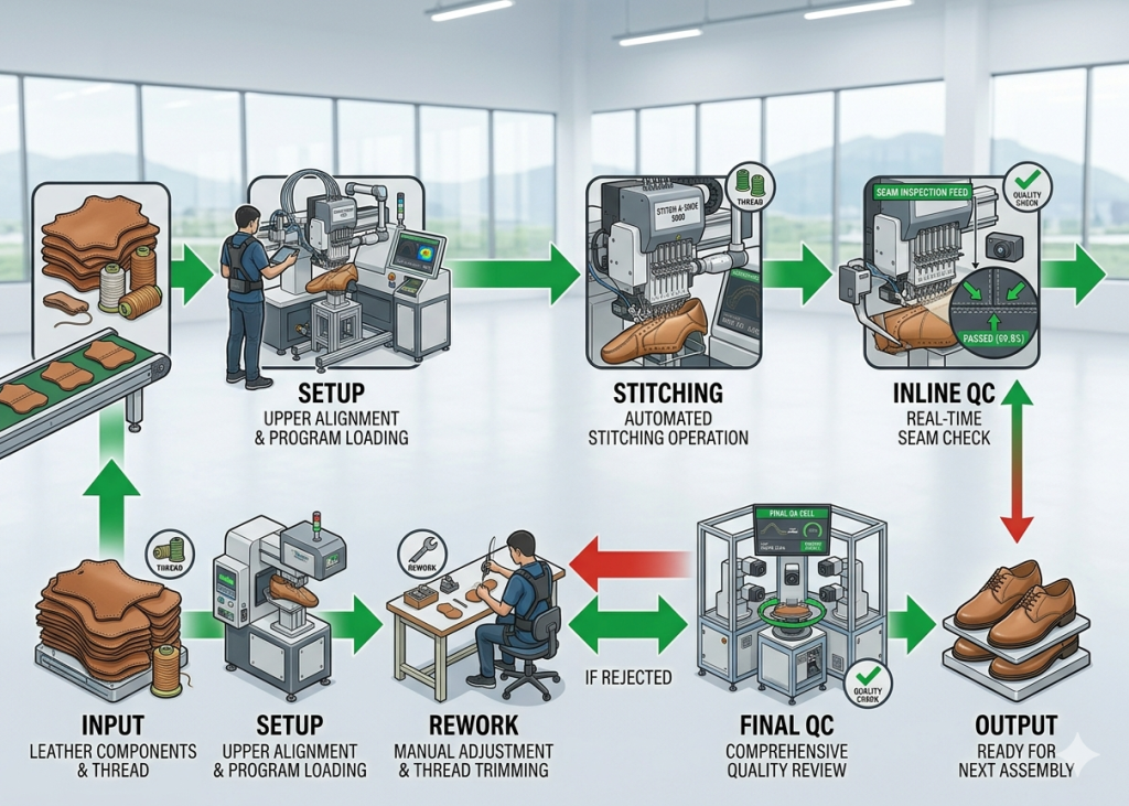 Stitching process workflow