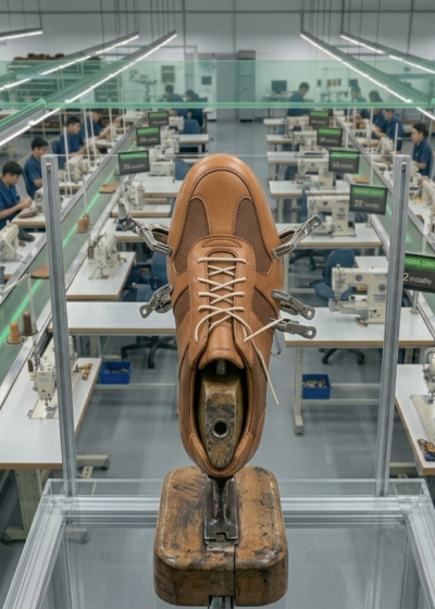 Temporary lacing for lasting