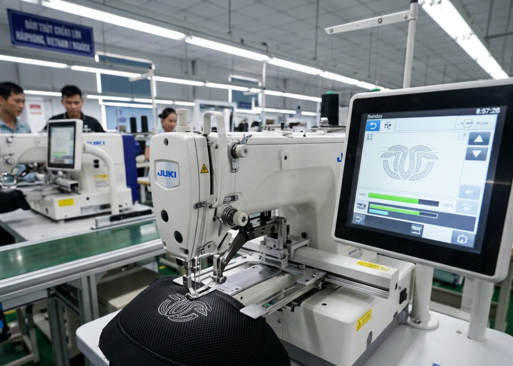 Computerized stitching footwear