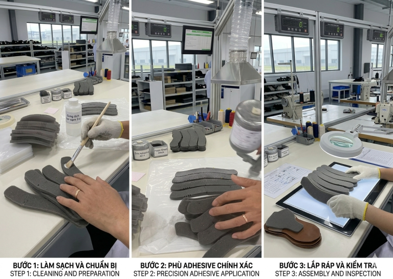 Cementing of Upper Foam Component