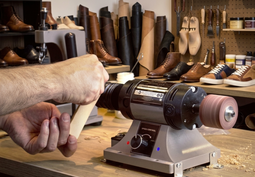 Edge Polishing Machine used in Footwear Industry