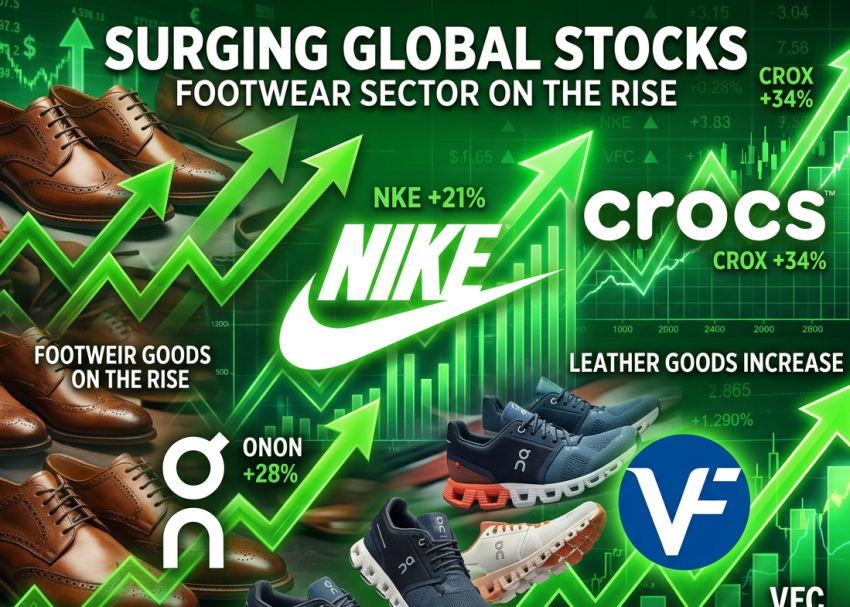 Global footwear and leather stocks weekly gainers April 2026