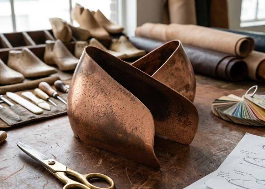 Pre-Molded Leather Counter Stiffener used in Footwear Manufacturing