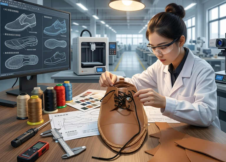 Temporary Lacing in Footwear Upper Manufacturing