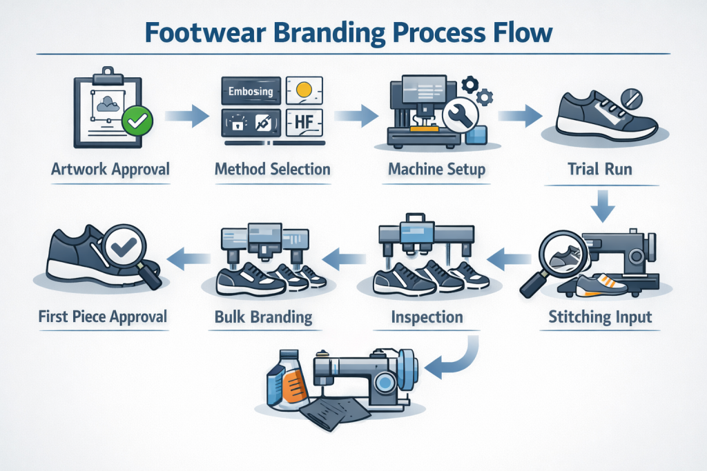 Footwear branding process flow