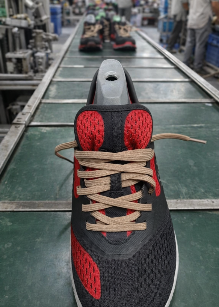 Lace loosened before lasting to facilitate easier lasting