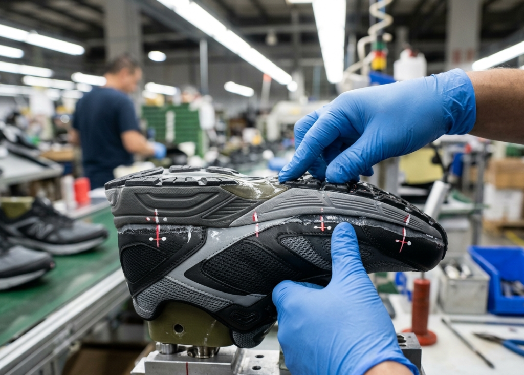 Outsole alignment before attaching process